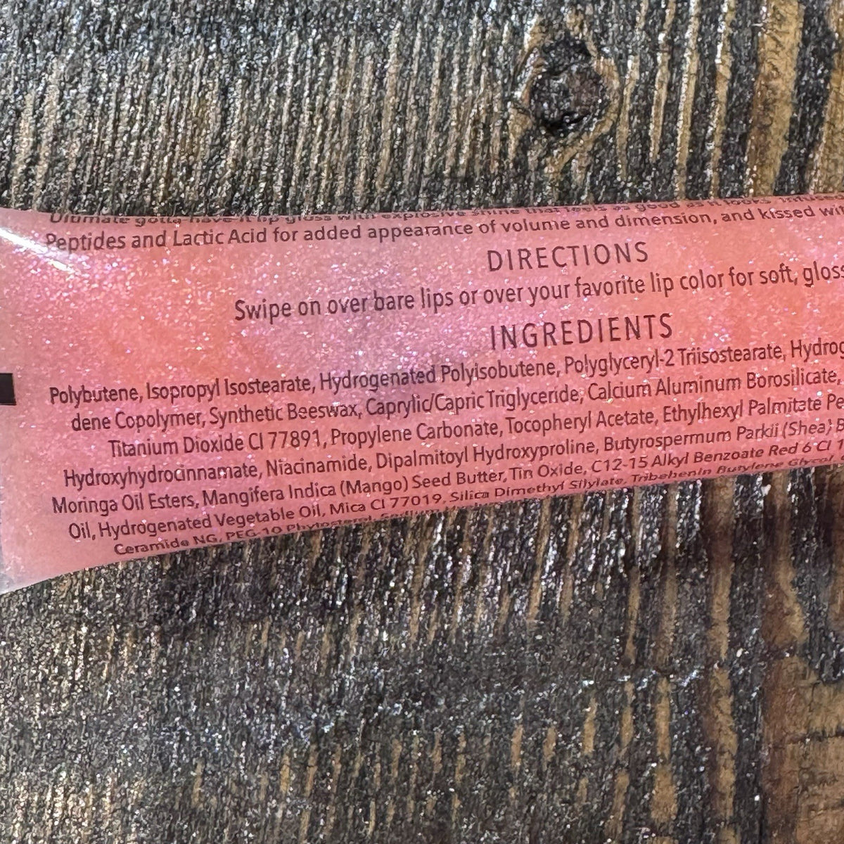 Lip Gloss with Peptides and Pearl Shine - Rosey Pink Shimmer, 15ml