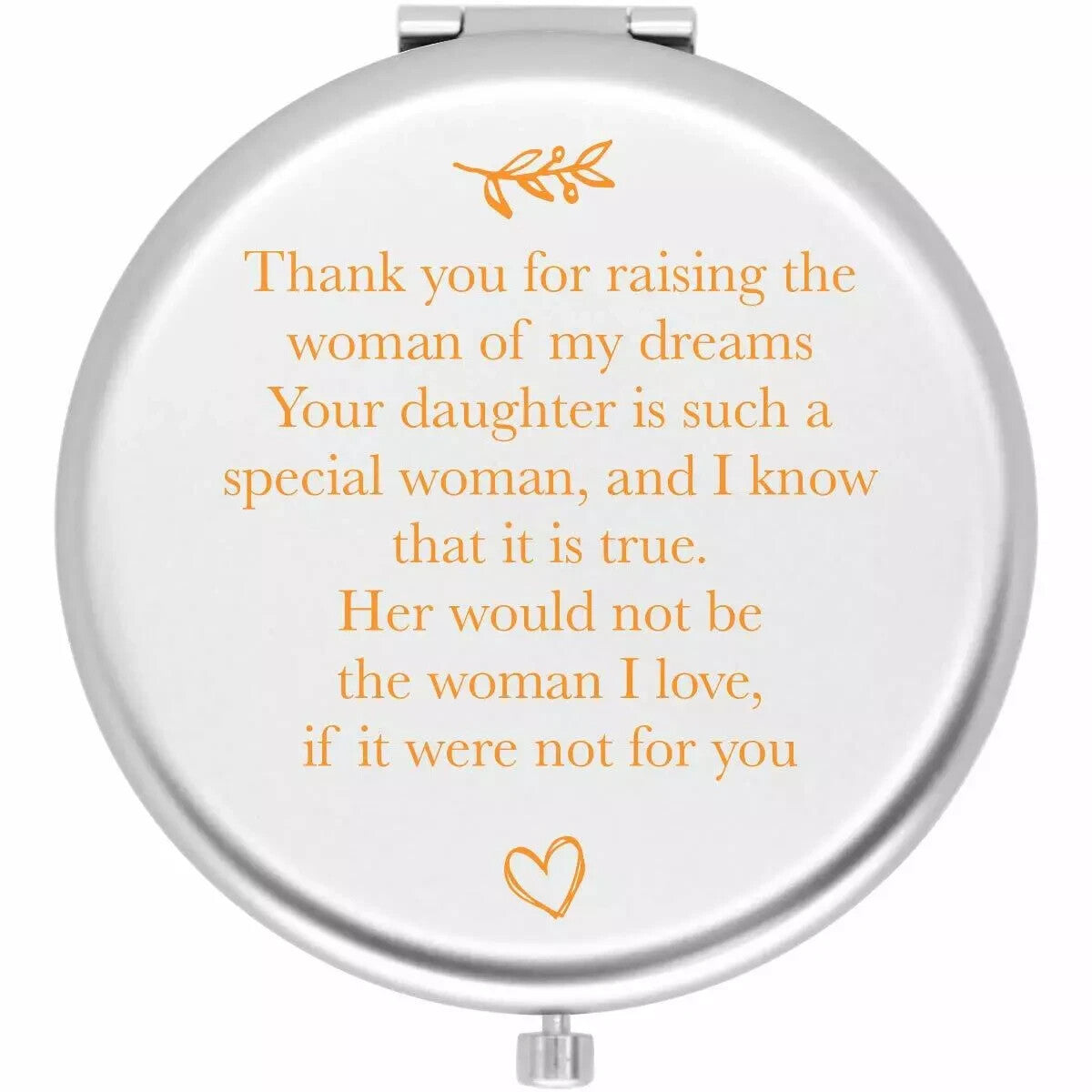 Travel Compact Pocket Mirror for Mother of the Bride - Engraved Gift