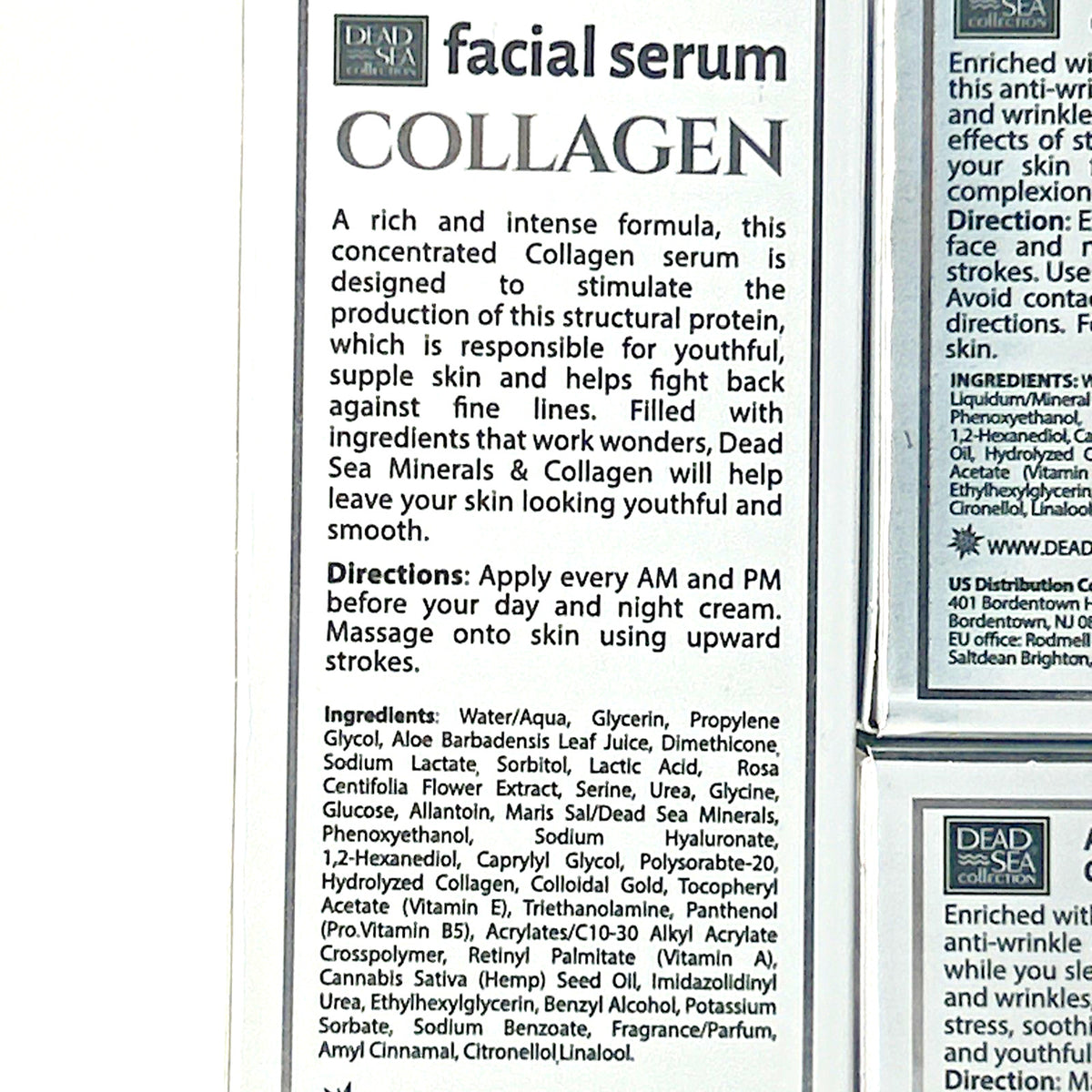 Dead Sea Collagen Anti-Aging Serum & Day Night Cream Set - Hydrating Skin Care