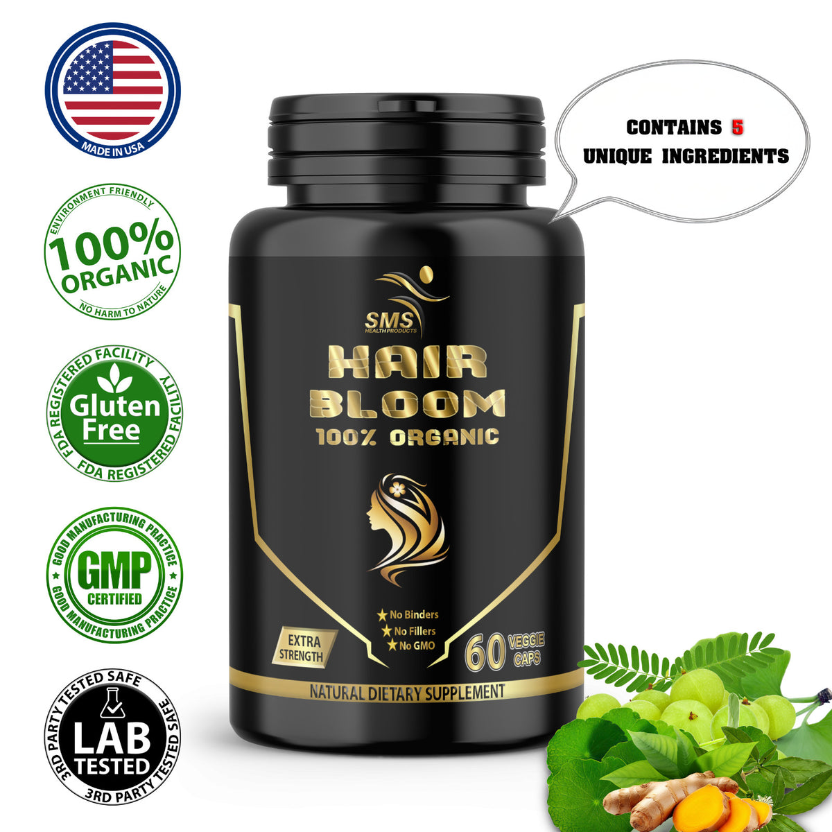 Hair Boost Natural Hair Growth Supplement - 60 Capsules