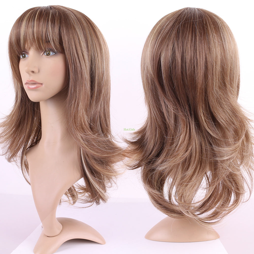 Long Ombre Wigs - Heat Resistant Synthetic Hair, Thick Full Wigs