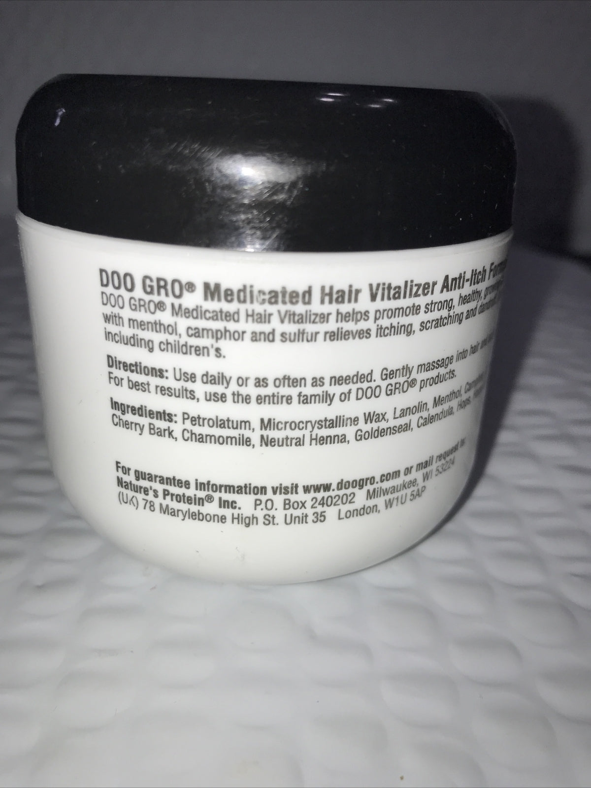 DOO GRO Medicated Hair Vitalizer Anti-Itch Formula unsealed