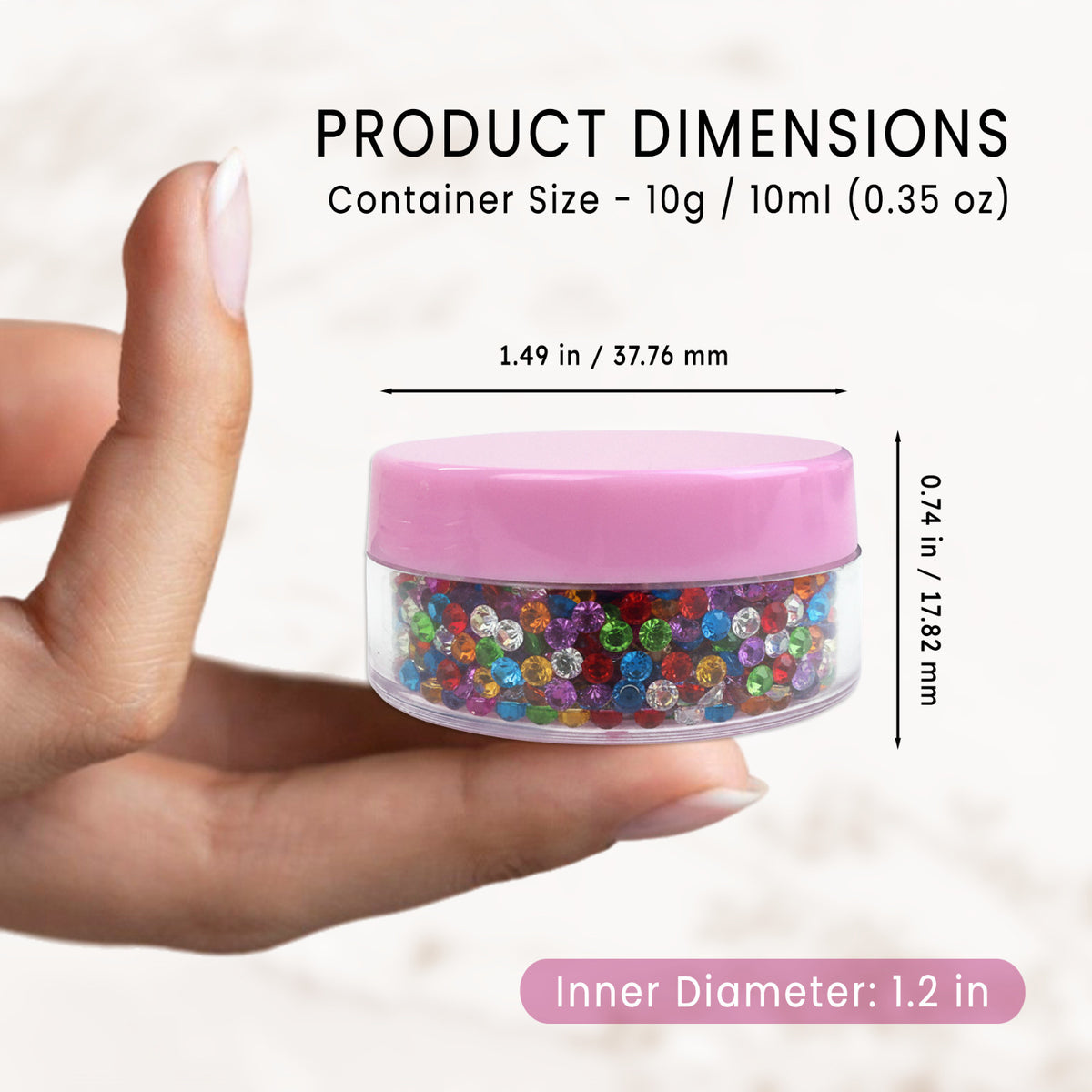 600 Pcs 10G Clear Plastic Cosmetic Sample Jars with Pink Lids - Reusable Makeup & Skincare Containers