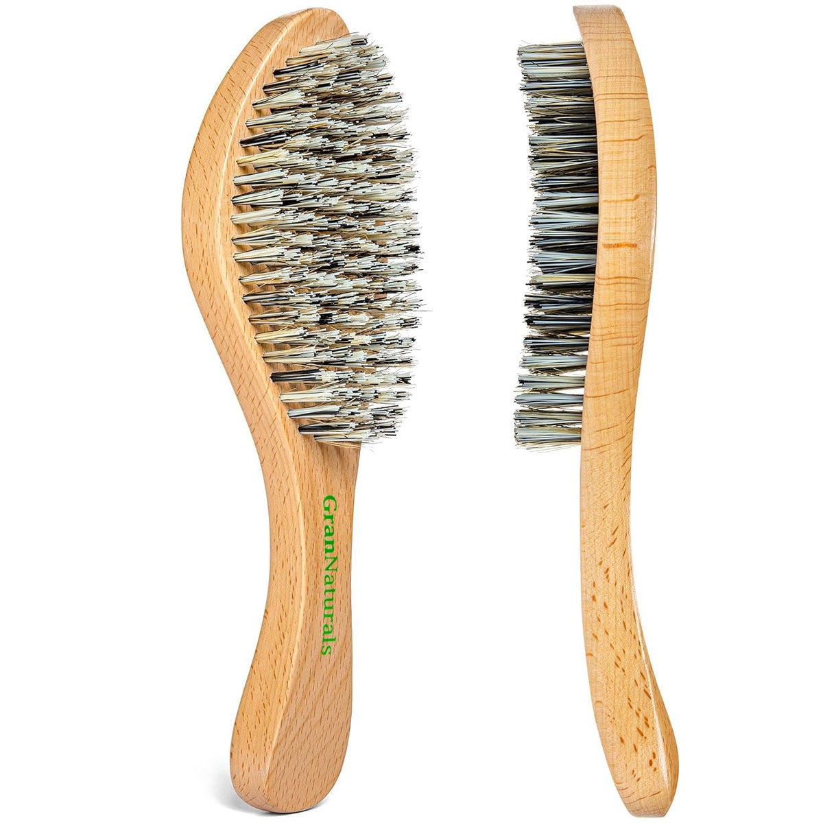 Extra Hard Wave Hair Brush - Curved Boar & Nylon Bristles for Wolfing