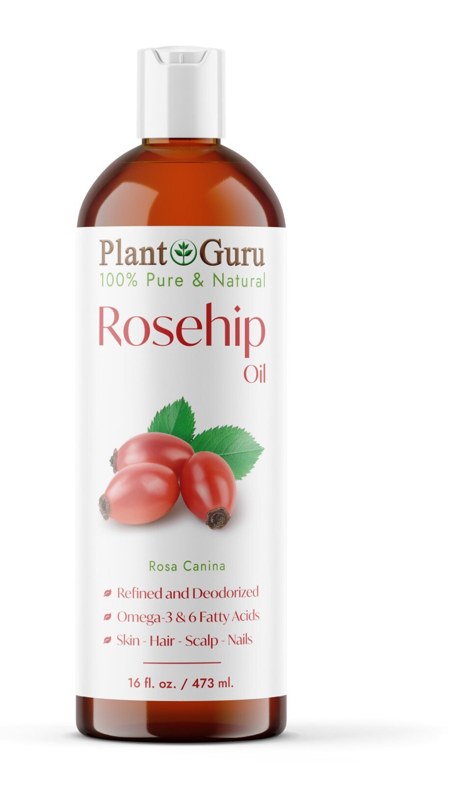 Pure Rosehip Seed Oil for Skin and Hair - Cold Pressed & Refined Natural Beauty Oil