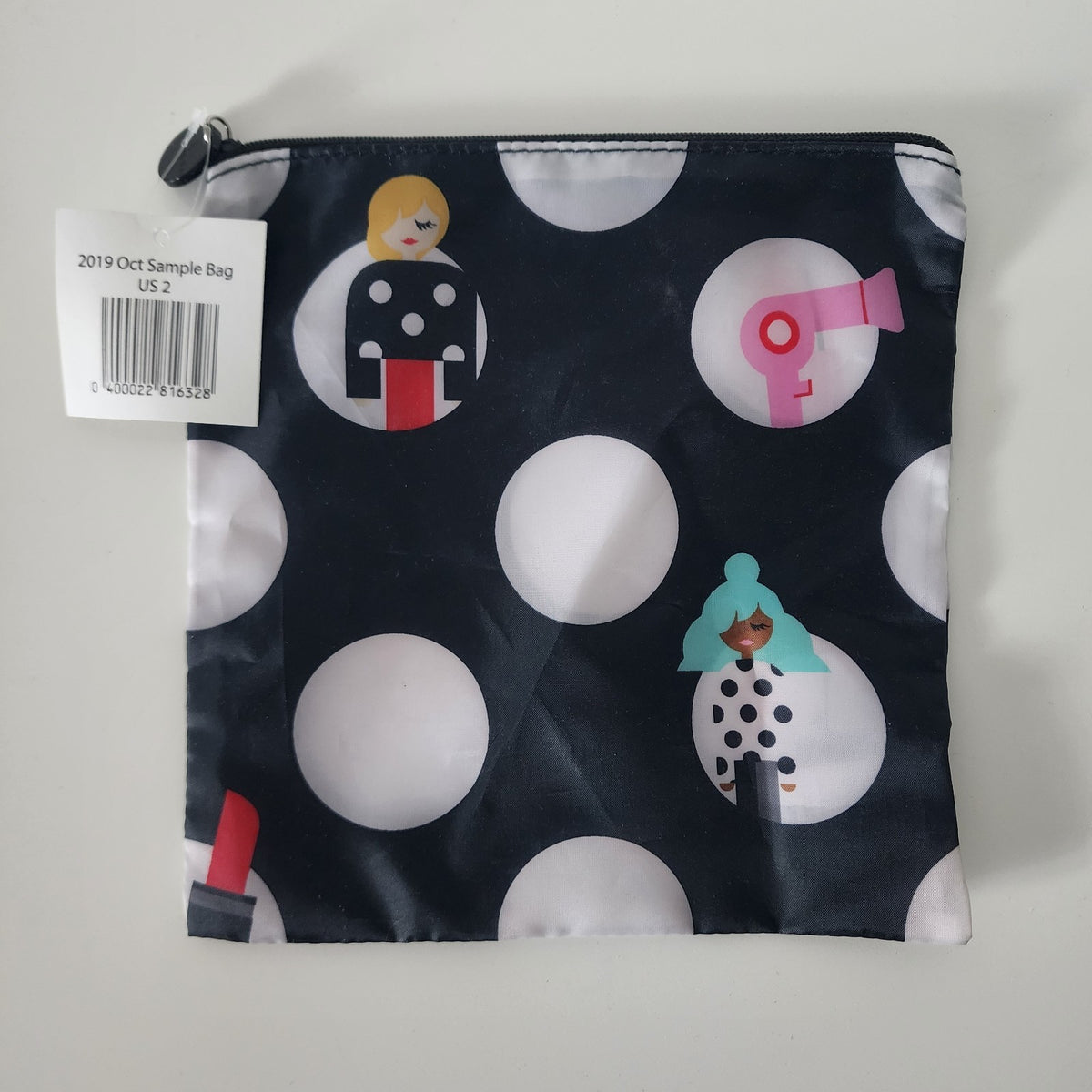 Sephora Recycled Water Bottle Cosmetic Bag 7.5 x 8 Inches
