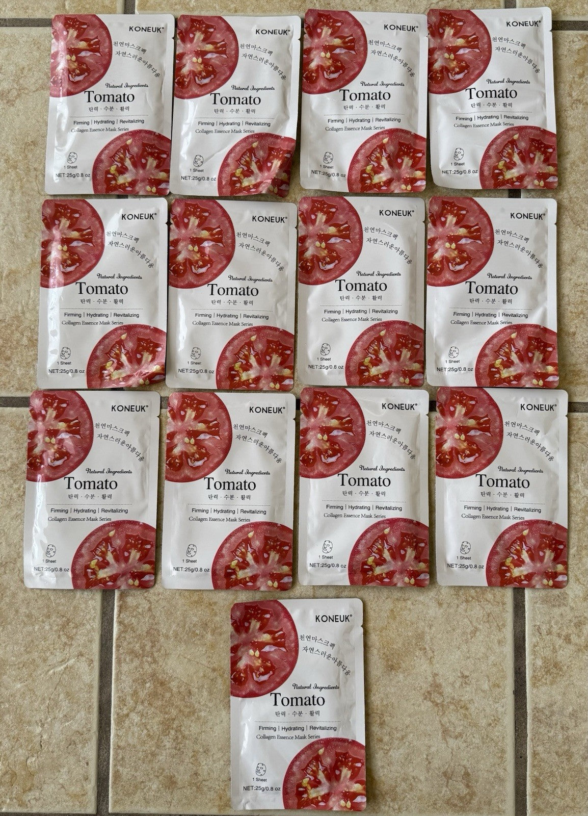 Tomato Collagen Essence Face Masks - Pack of 13
