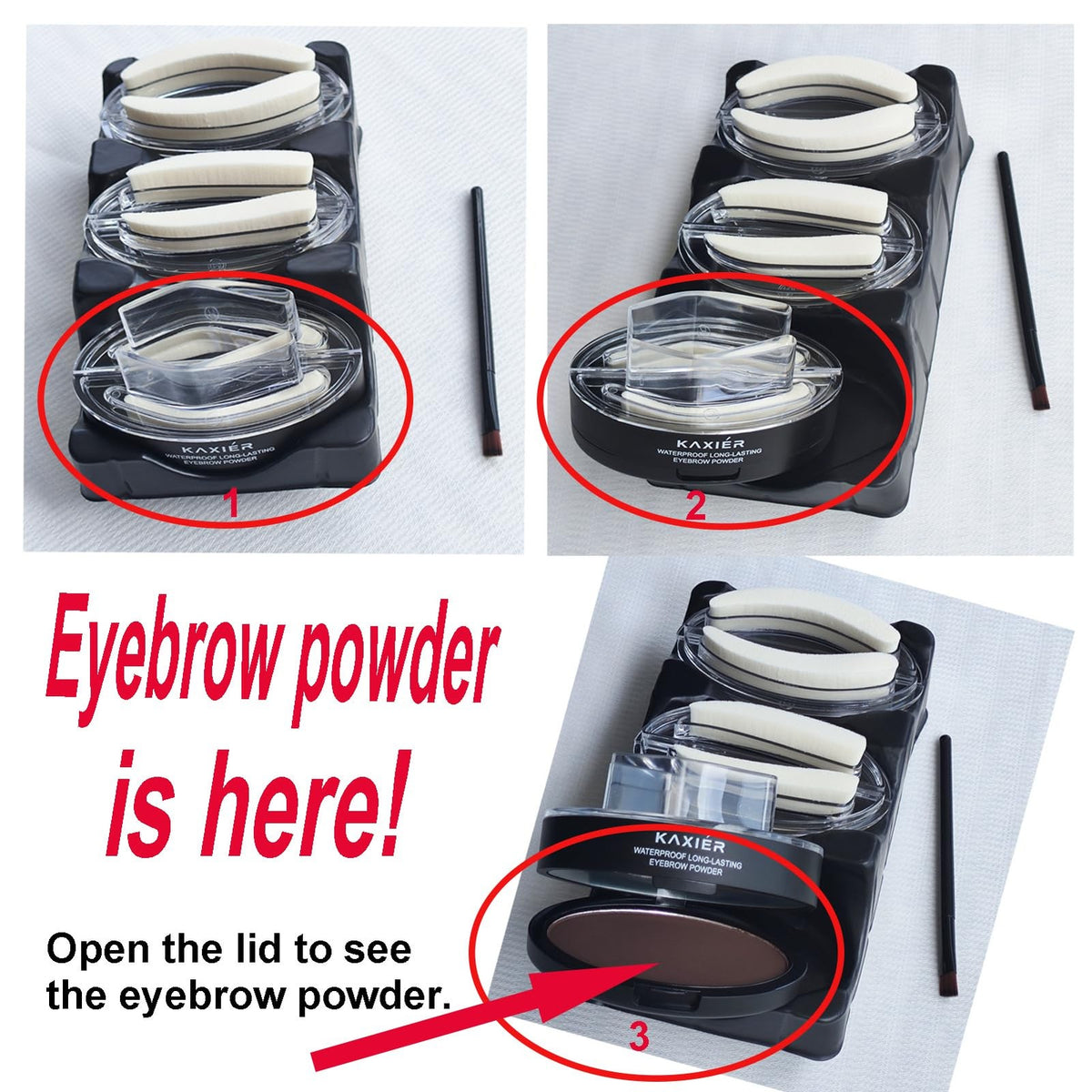 Waterproof Eyebrow Stamp Kit for Natural Defined Brows - Light Brown