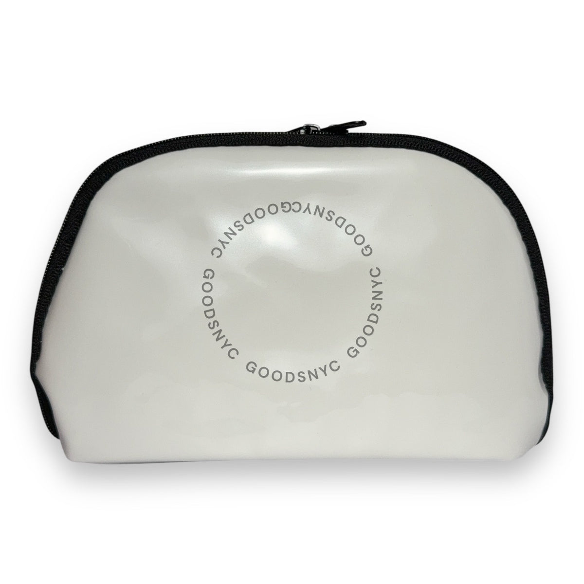 Travel Makeup Bag - White Mesh Cosmetic Organizer for Skincare & Cosmetics 7.5x4.5x1.5 inches