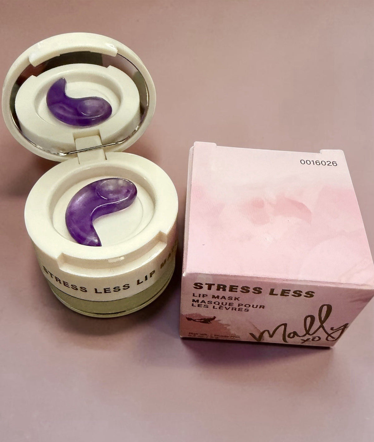 Lip Mask Balm with Gua Sha Amethyst Stone Applicator - Lavender & Chamomile
