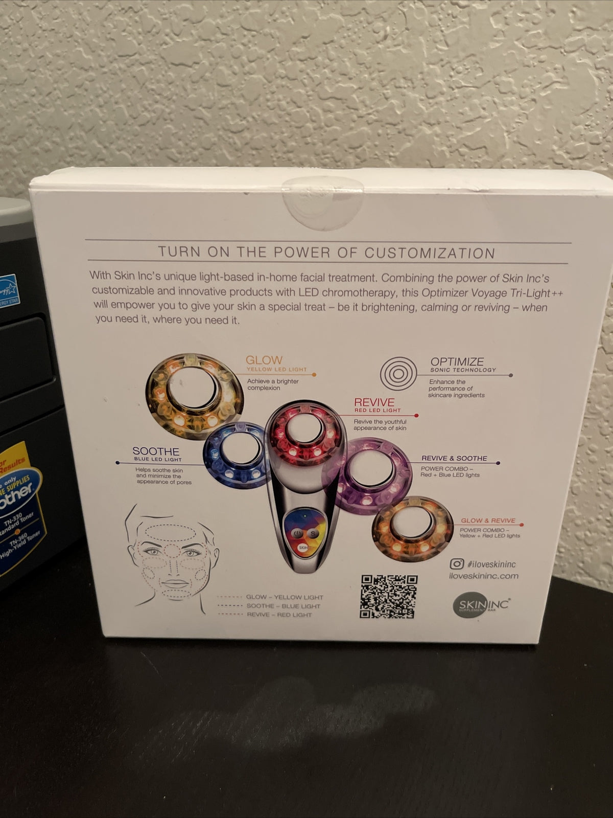 Skin Inc Optimizer Voyage Tri-Light LED Therapy Device - Chrome