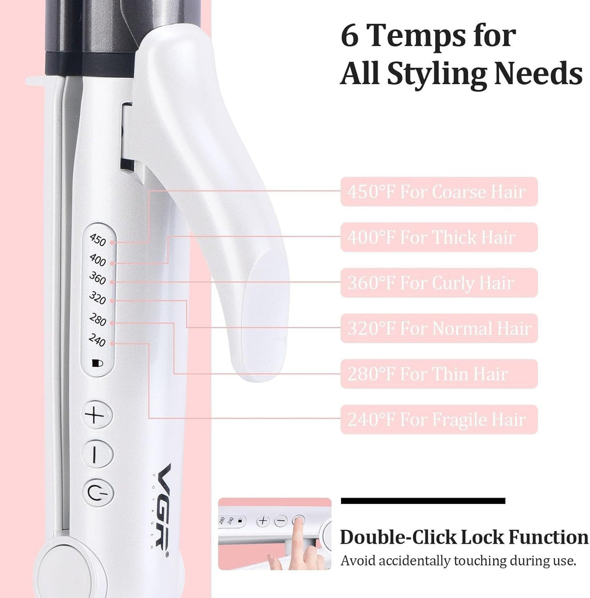 2-in-1 Travel Curling and Flat Iron - Dual Voltage with EU/UK Adapters