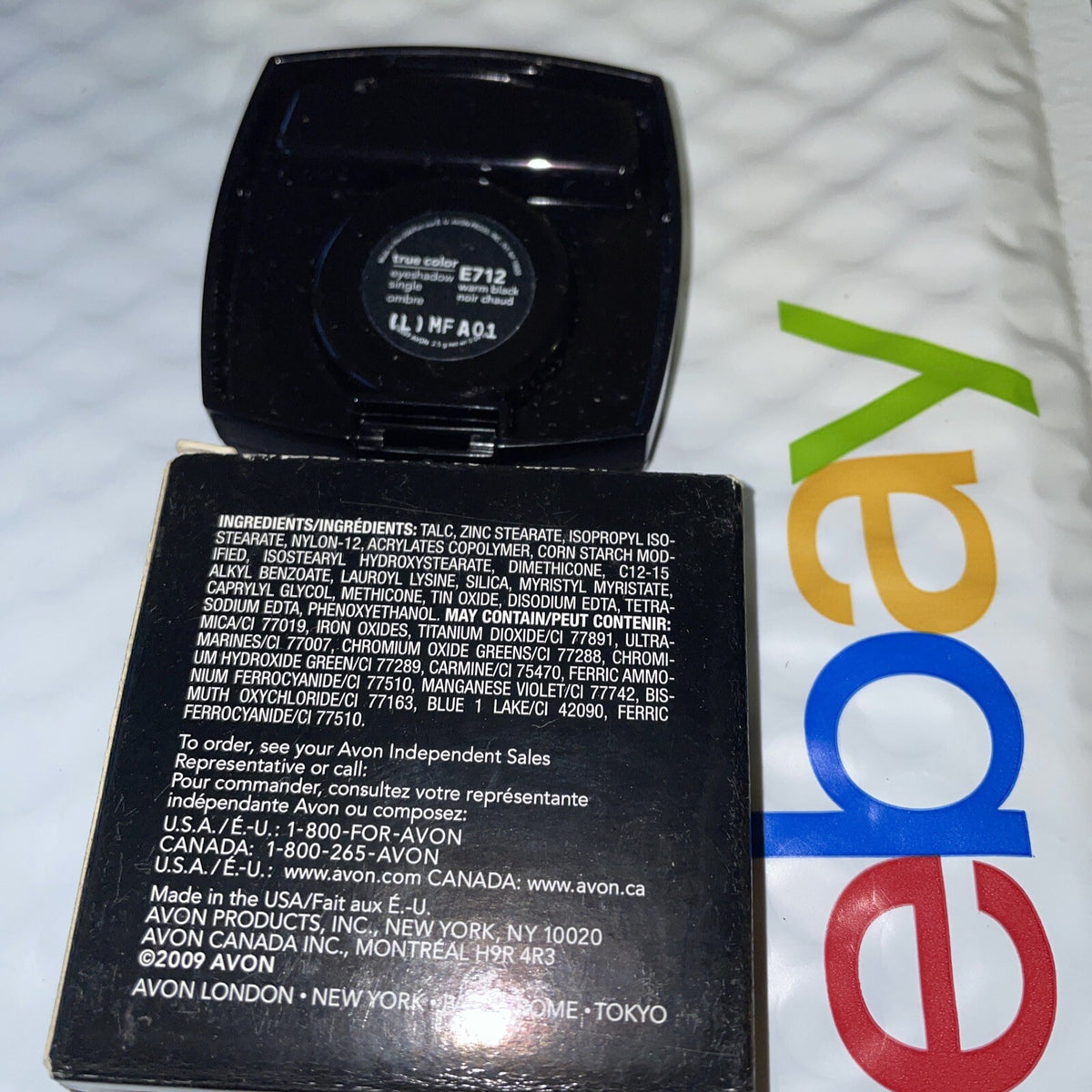 Single Eyeshadow - Warm Black, Full Size 0.09oz - Discontinued Vintage Avon