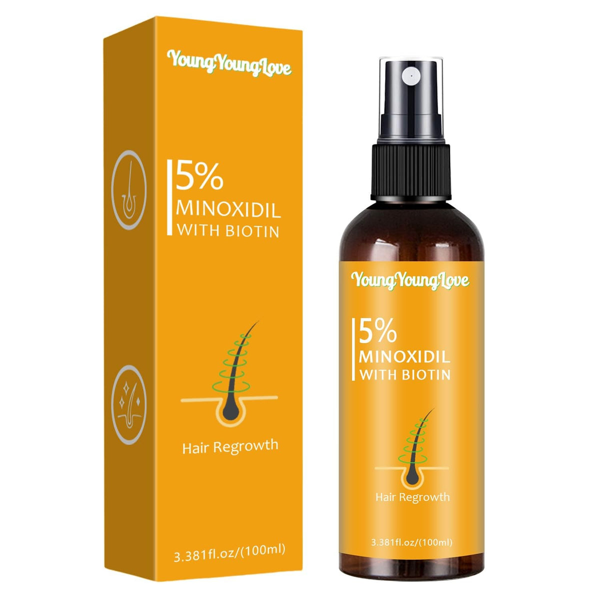 5% Minoxidil Spray with Biotin - 100ml