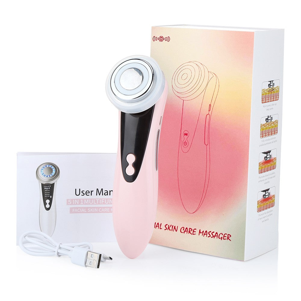 Electric Facial Massager 5 in 1 Skin Tightening Anti-Aging Device for Rejuvenation