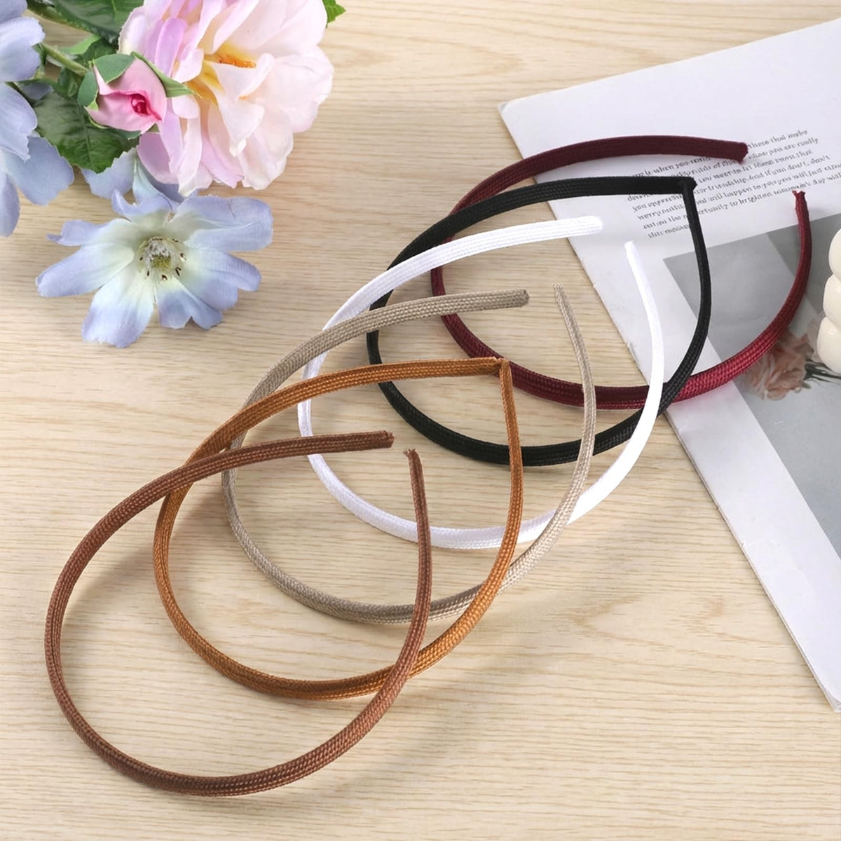 Psiriol 6Pcs Thin Headbands For Women, Fabric 1 Count (Pack of 6),
