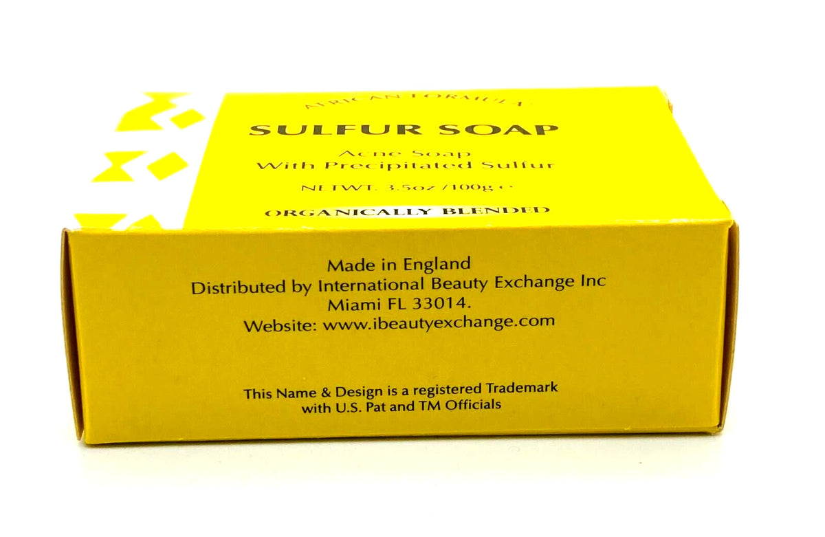 African Formula Sulfur Soap 3.5 oz Deep Cleansing Acne Bar for Face & Body