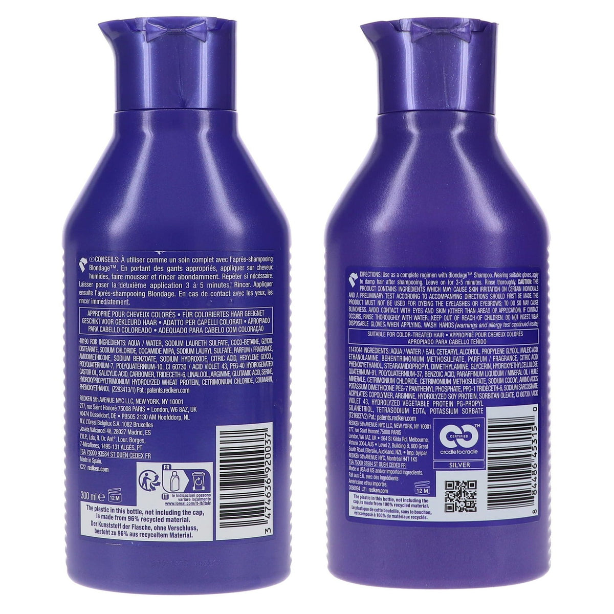 Redken Blondage Color Extend Shampoo & Conditioner Duo for Blonde Hair - pH Balanced 16.9 oz
