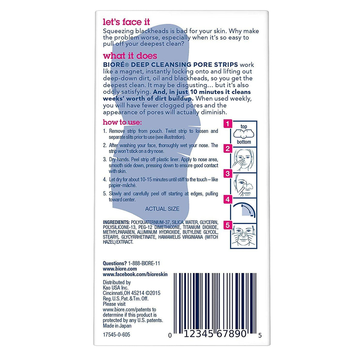 Deep Cleansing Pore Nose Strips for Blackhead Removal - 8 Count