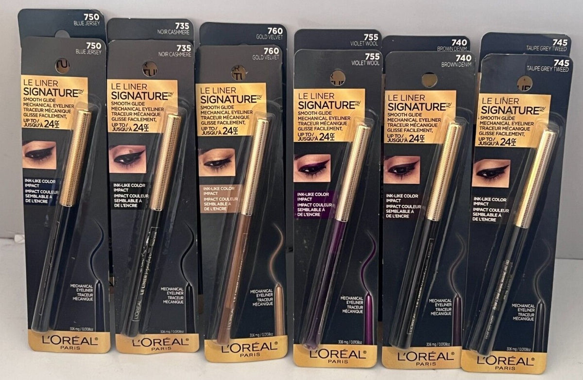 Mechanical Eyeliner Pencil Set - Smooth Glide, Assorted Shades