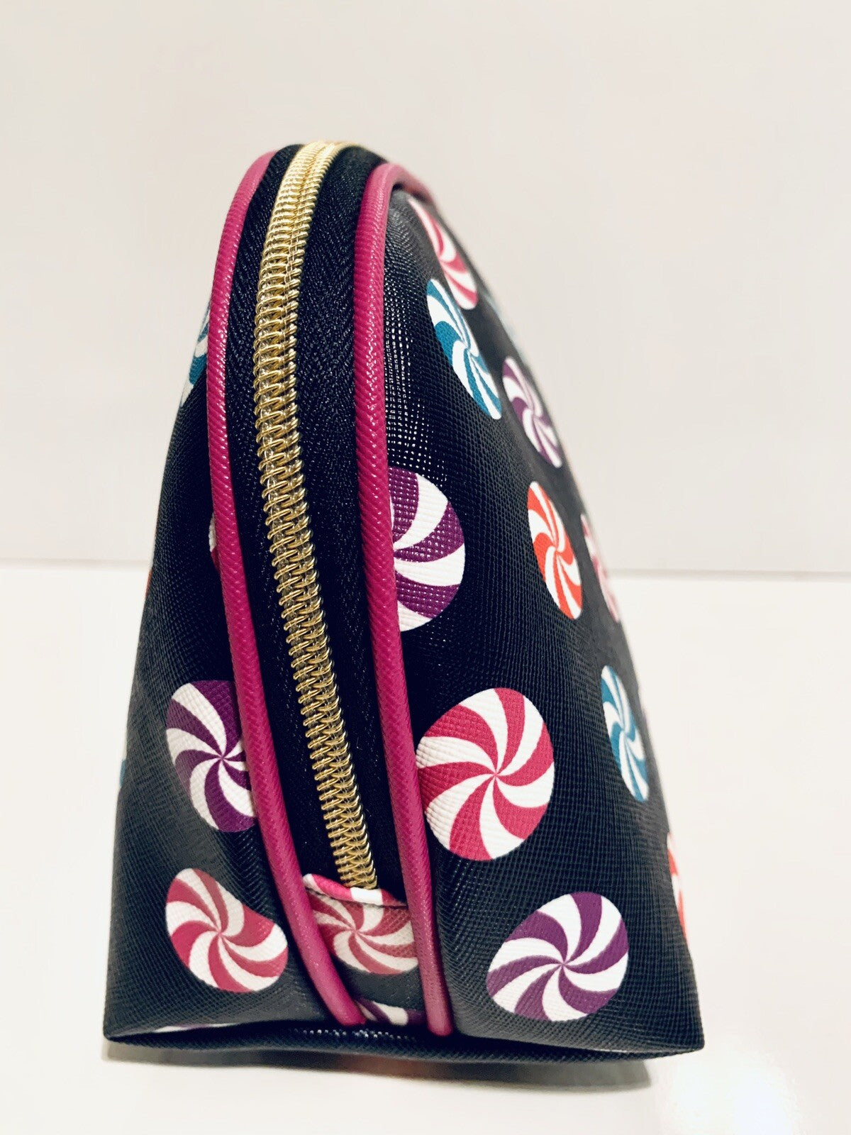 Cosmetic Bag Travel Organizer - Dabney Lee Peppermint Holiday Clutch