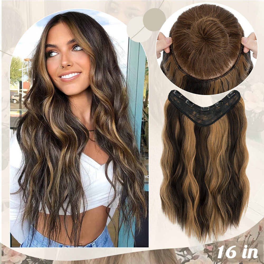 V-Shape & U-Part Clip-In Hair Extensions - Full Head Highlight, Multiple Lengths & Colors