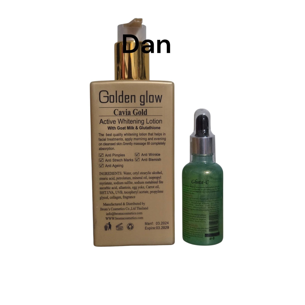 Golden Glow Caviar Gold Brightening SPF 55 Repair Lotion & Serum