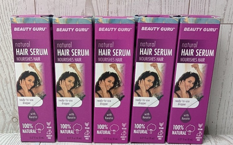 Natural Hair Serum with Keratin & Oil Blend - 5 Pack