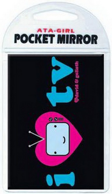 Pocket Mirror - Compact Black Personal Reflection Mirror 3.5x2.5 Inches