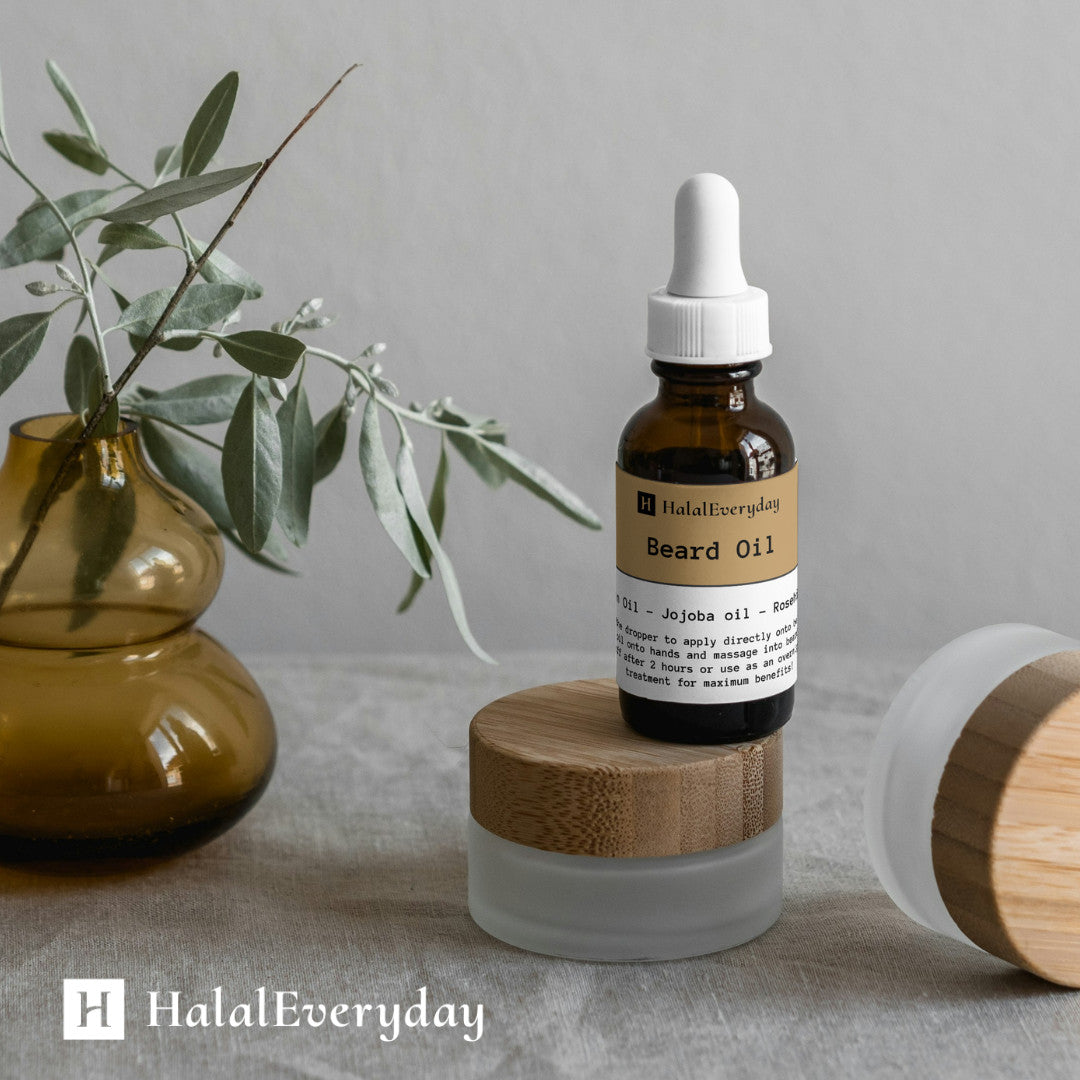 Natural Beard Oil with Argan, Jojoba & Rosehip Oils - Hydrating & Softening