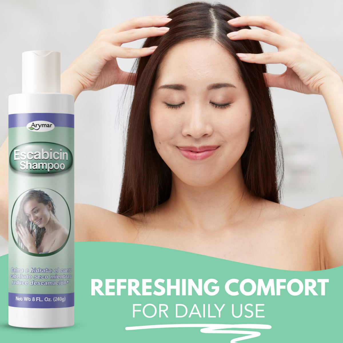 Arymar Escabicin Tea Tree Oil Shampoo 8 fl oz Gentle Scalp Care