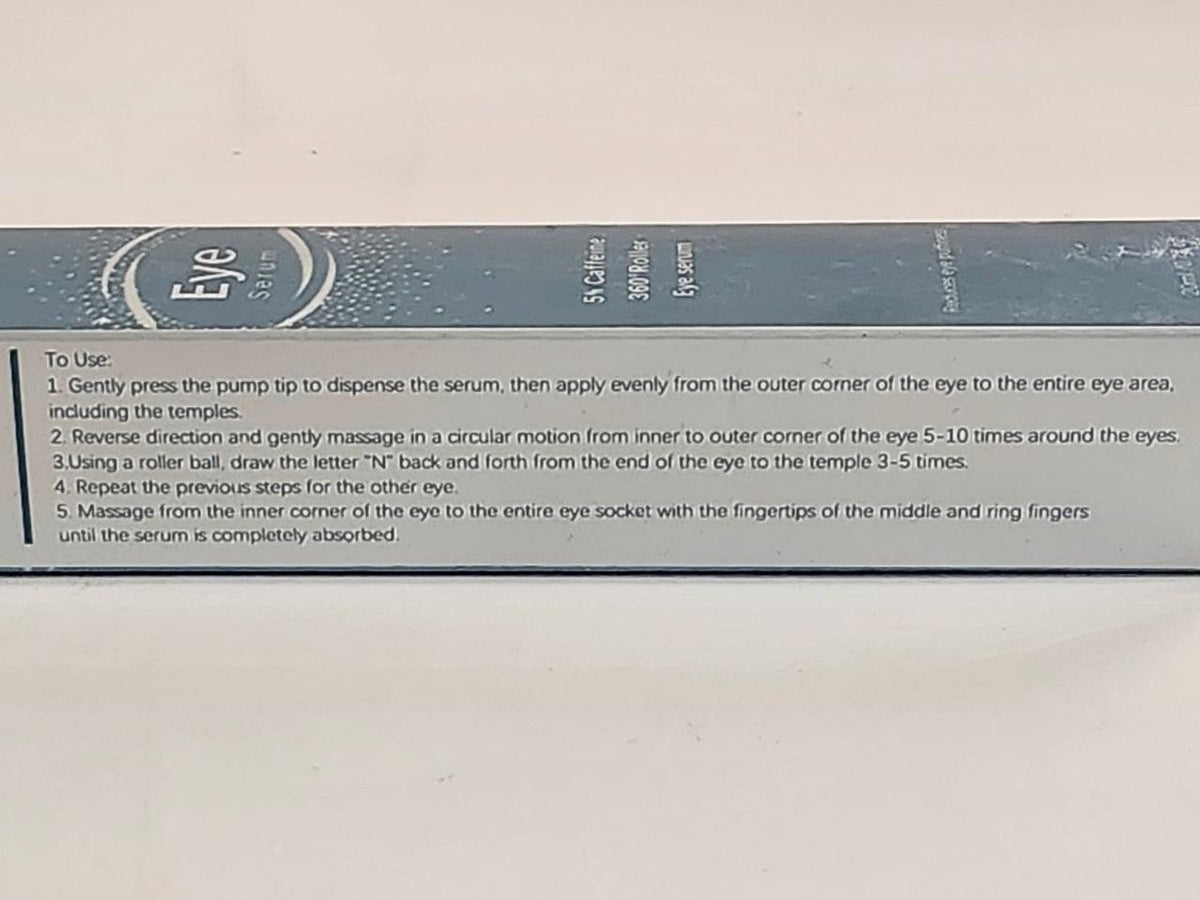 Caffeine Eye Serum with Cooling Roller for Dark Circles & Anti-Aging