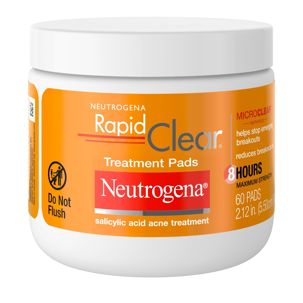 Neutrogena Acne Treatment Pads 60 Count - Fast-Acting Clear Skin Solution