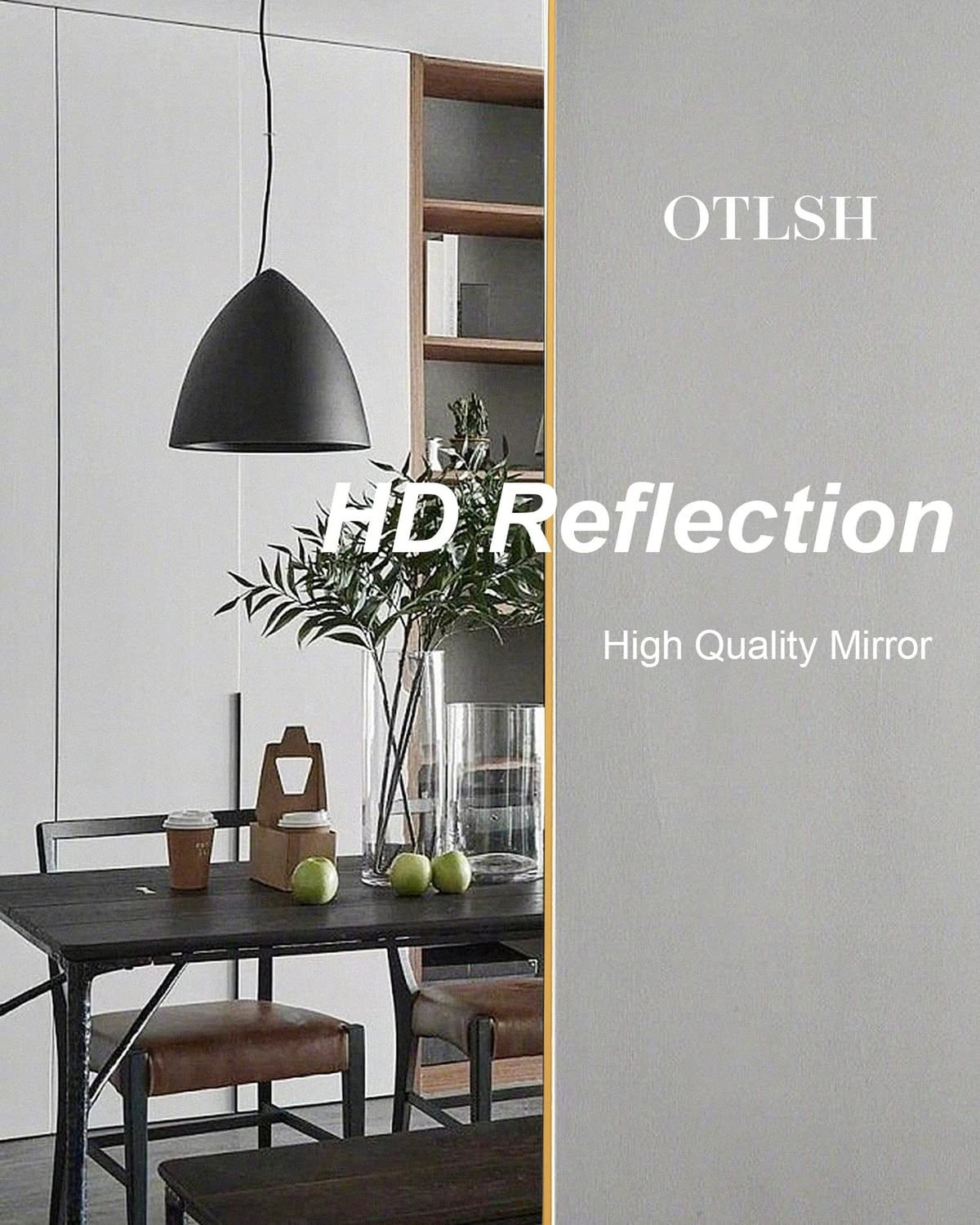 58-Inch Gold Arched Full Length Floor Mirror with Stand - Modern Freestanding Aluminum Frame