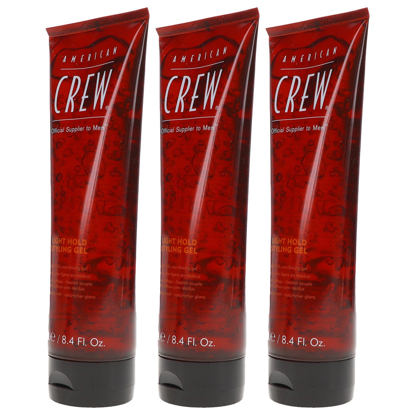 American Crew Light Hold Styling Gel 8.4 oz - 3 Pack for Hair Styling