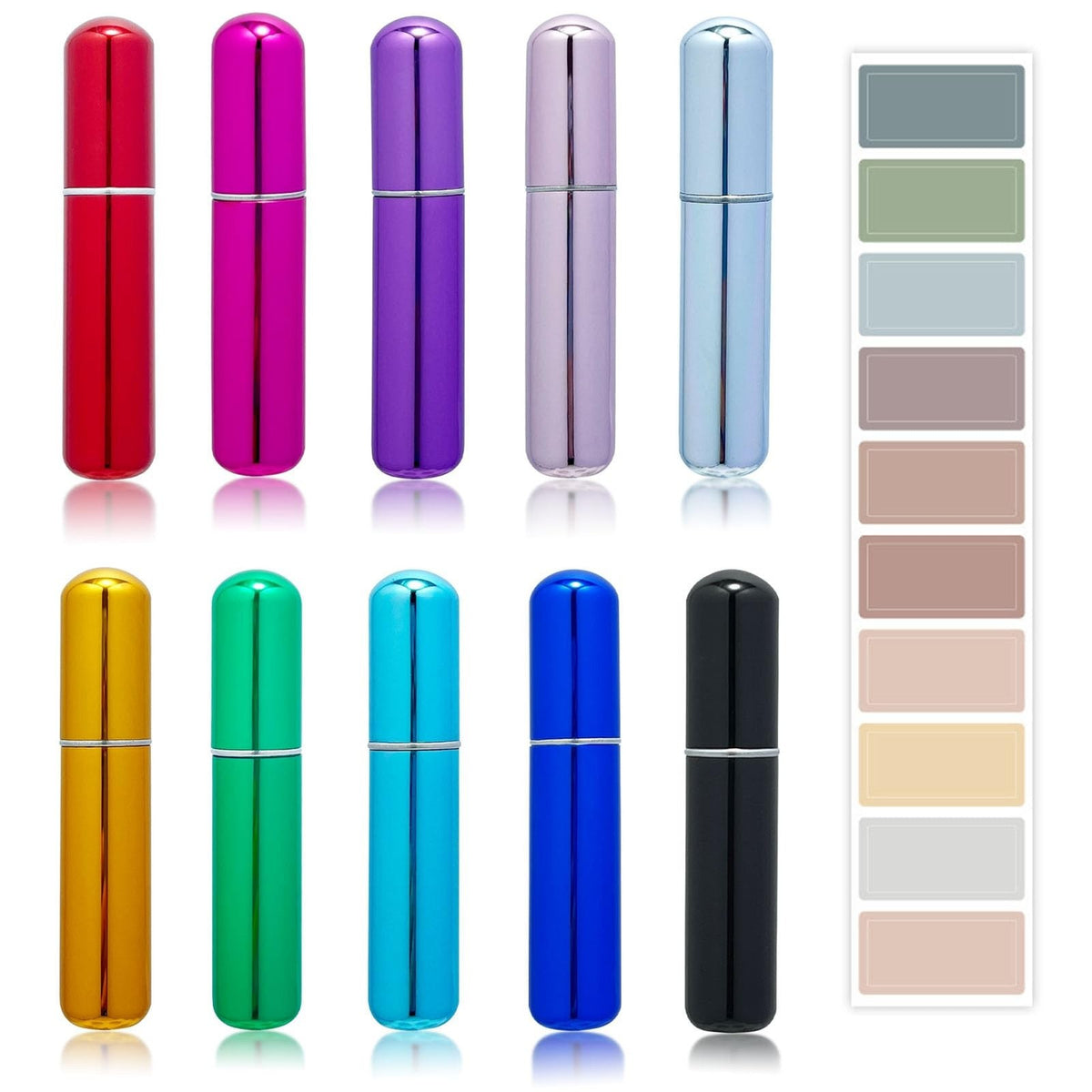 Refillable Travel Perfume Atomizer Set - 10PCS 5ml Mini Spray Bottles