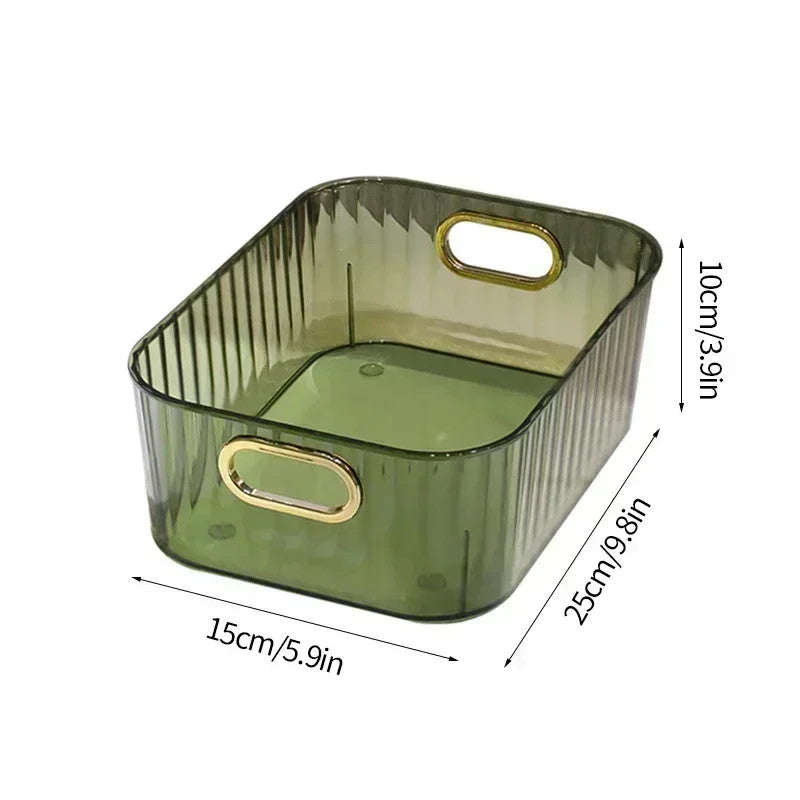 Acrylic Storage Organizer Box for Snacks, Makeup, and Bathroom Clutter - Multiple Sizes