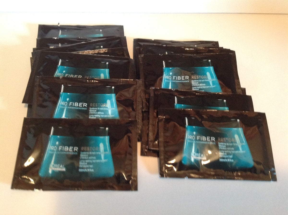 Hair Repair Mask Sample Pack - Restores Shine & Softness, 20 TSA-Friendly Singles