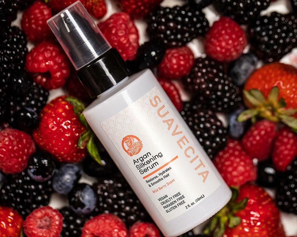 Argan Silkening Hair Serum with Wild Berry Scent - Hydrating Frizz Control Spray 2 oz