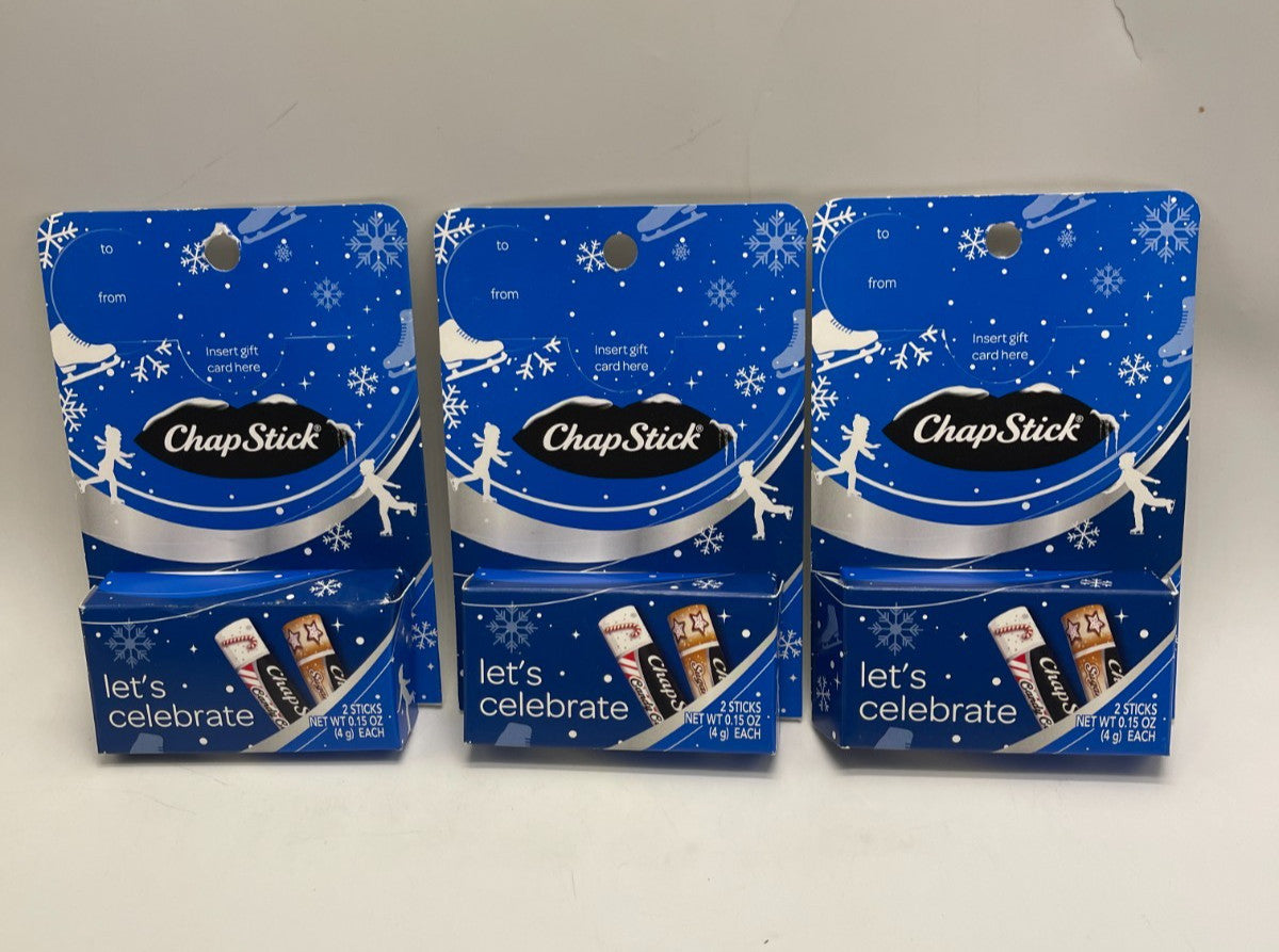 Set of 3 Lip Balm Tubes - Candy Cane & Sugar Cookie Flavors