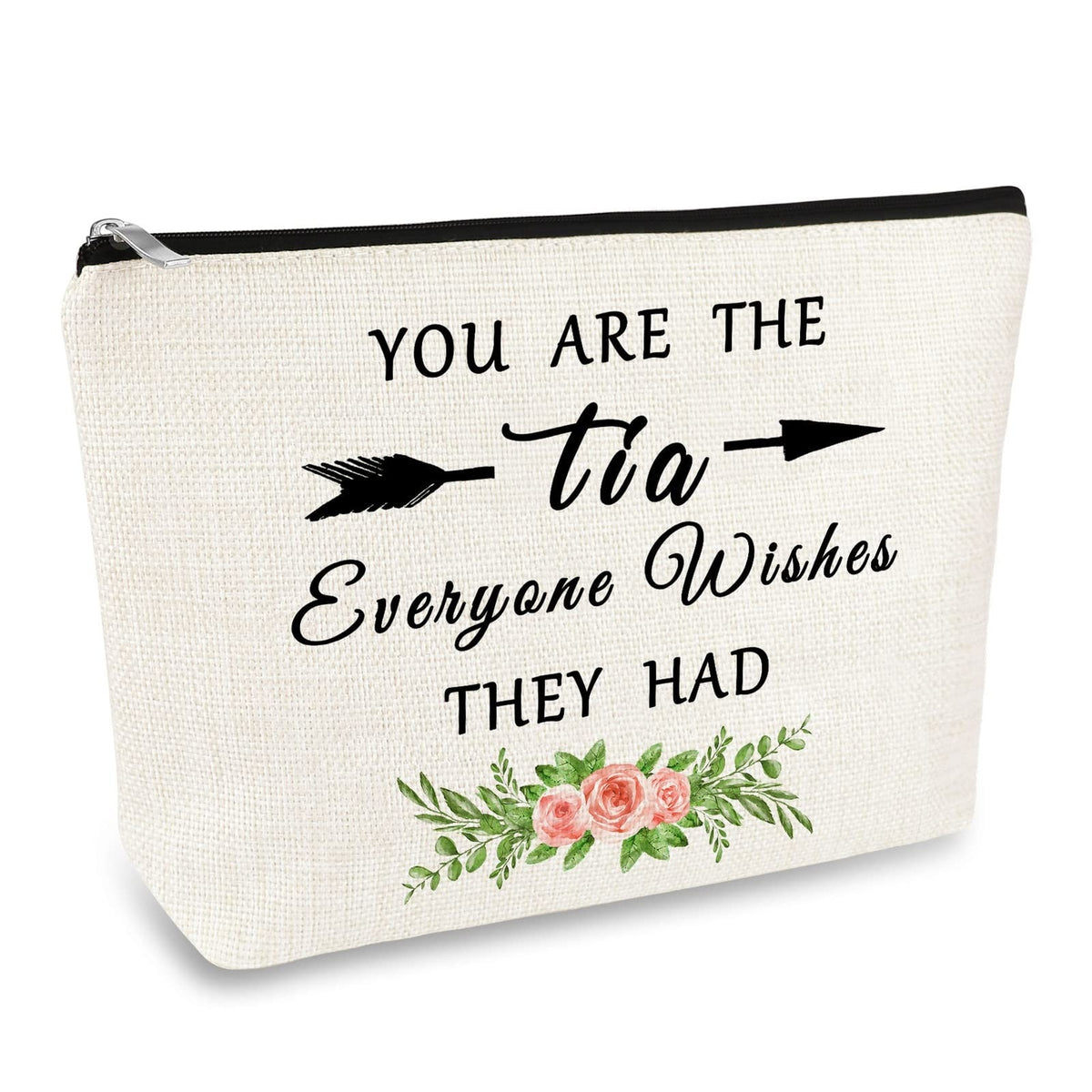 Personalized Aunt Makeup Bag - Niece & Nephew Gift Travel Cosmetic Organizer