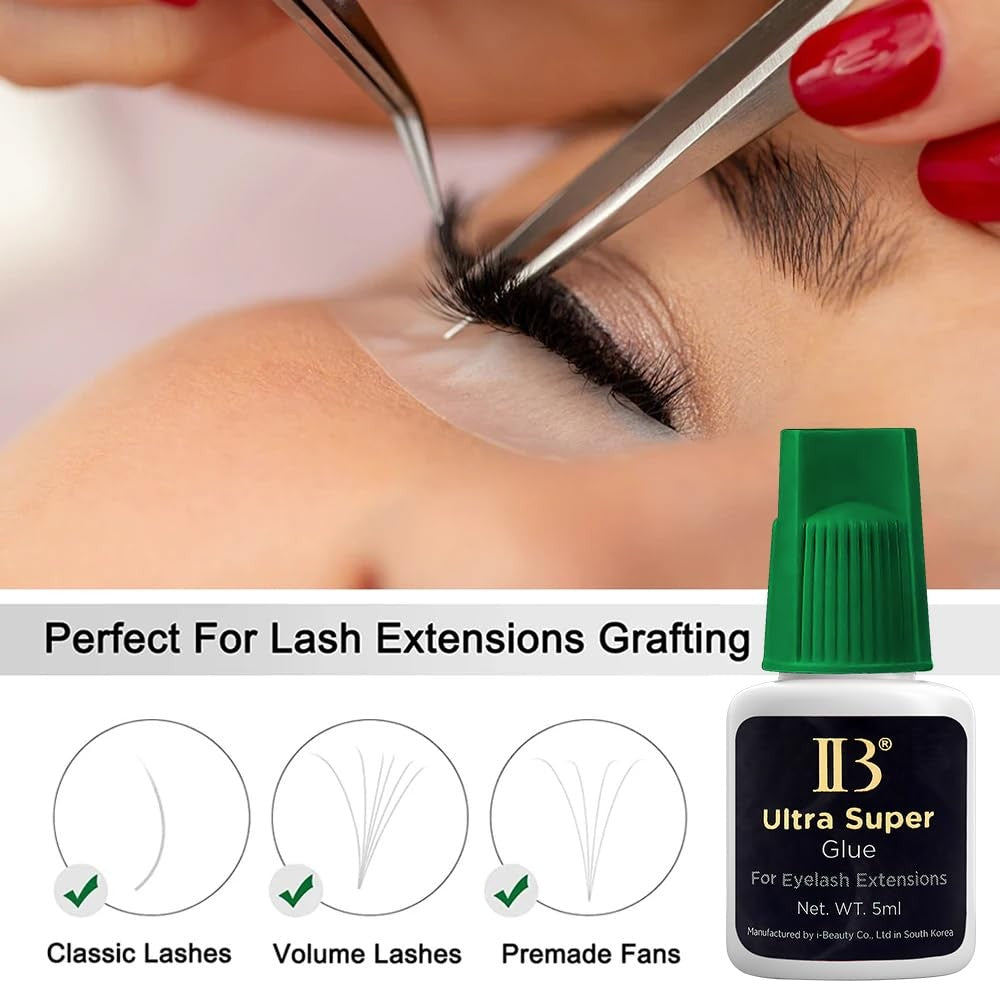 Eyelash Extension Glue Primer & Super Bonder Set - Salon Adhesive Kit