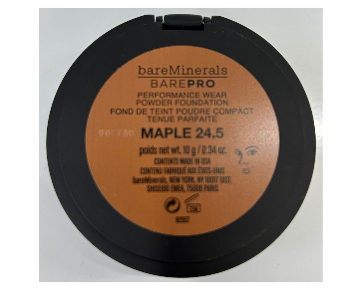 BareMinerals BarePro Powder Foundation 10g / 0.34 oz Maple - Full Coverage, Long-Wear