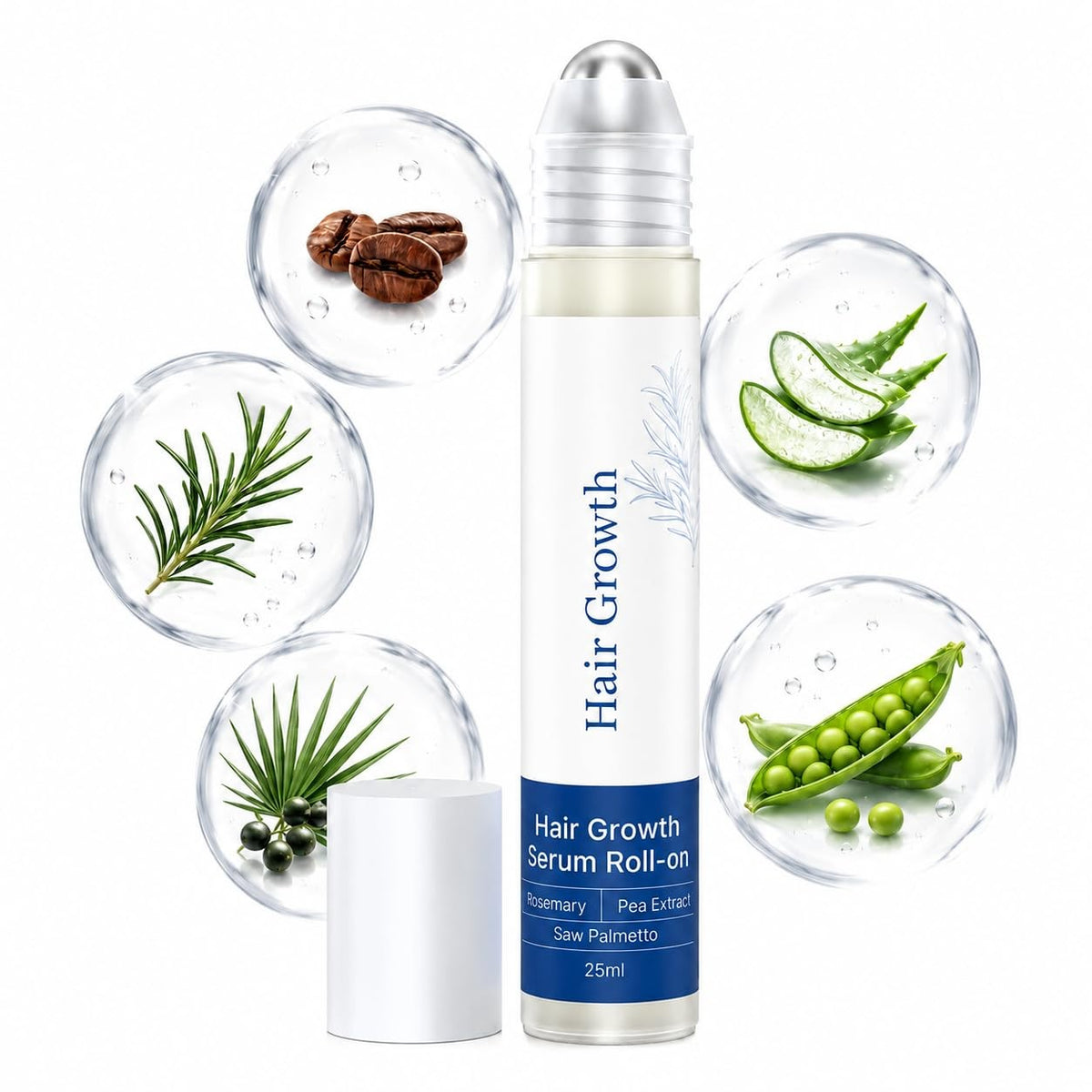 Rosemary Saw Palmetto Hair Growth Serum 0.84 Fl Oz Thicker Fuller