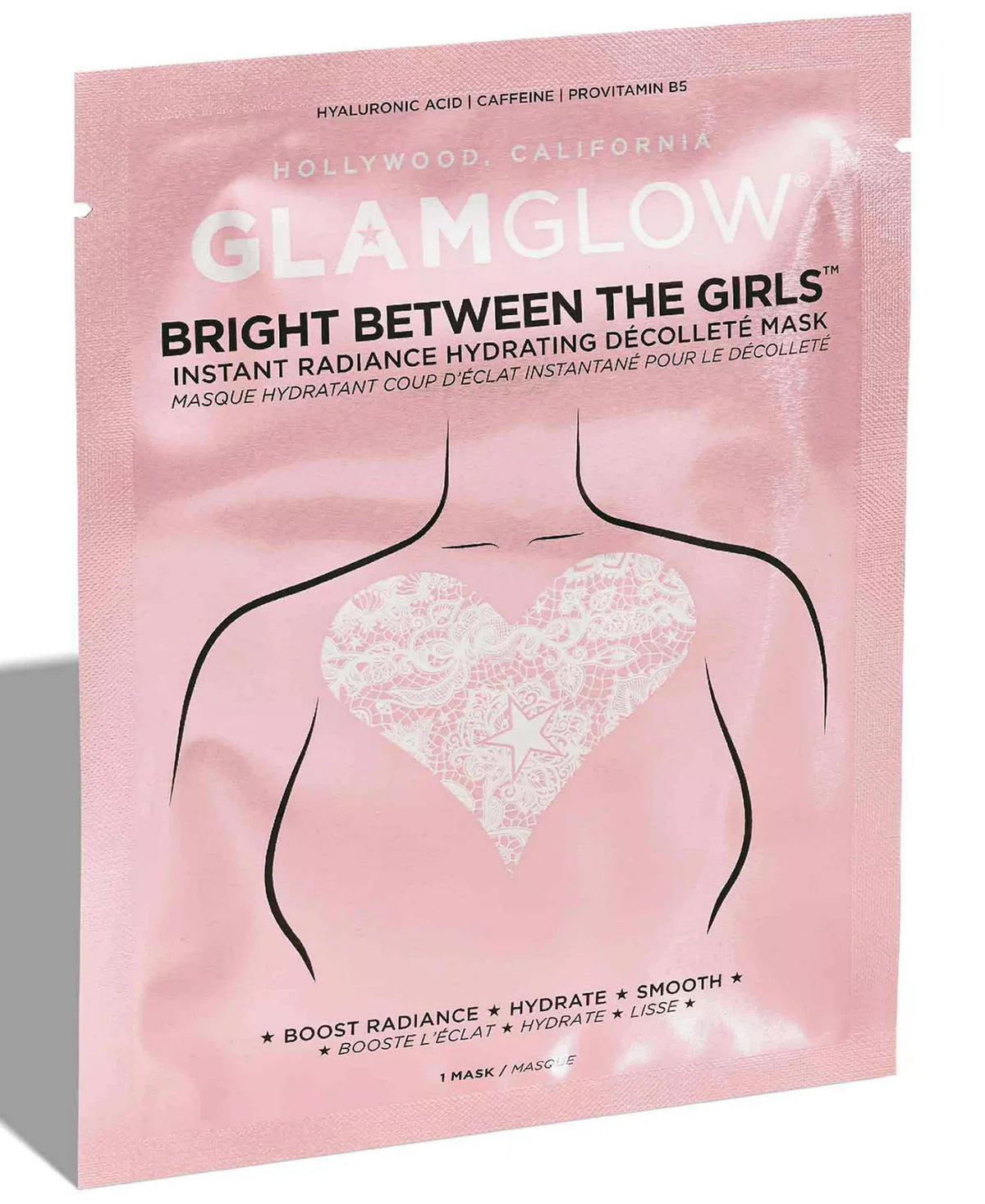 Glamglow Bright Between The Girls Instant Radiance Hydrating Décolleté Mask 3 Pack