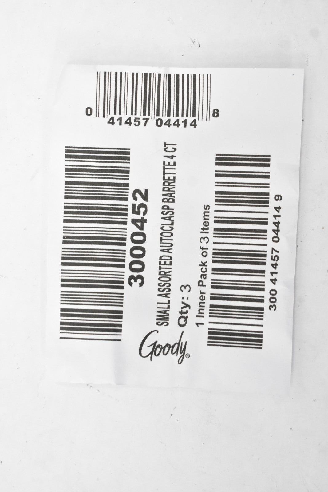 Goody Barrettes Stay Tight 04414 4/Pack 12 Total Assorted