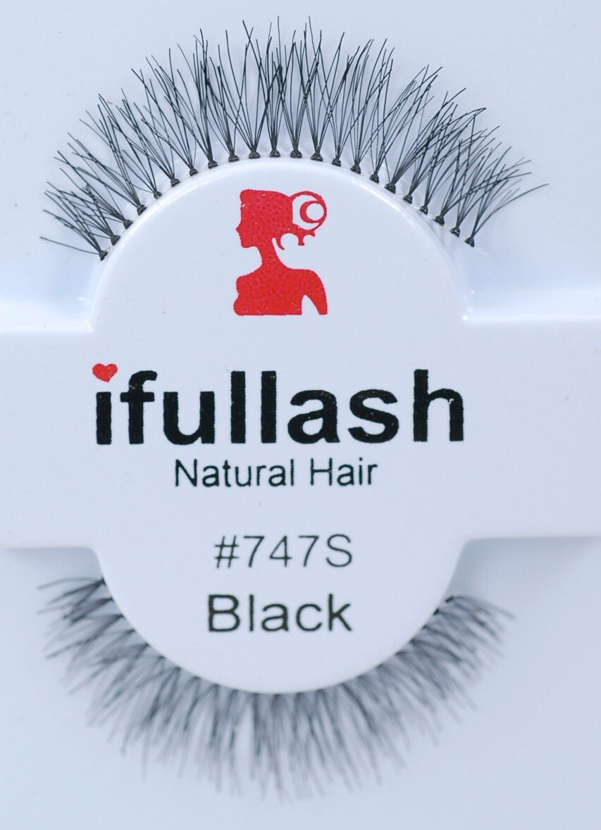 False Eyelashes 100% Human Hair Natural Look - 6 or 12 Pairs
