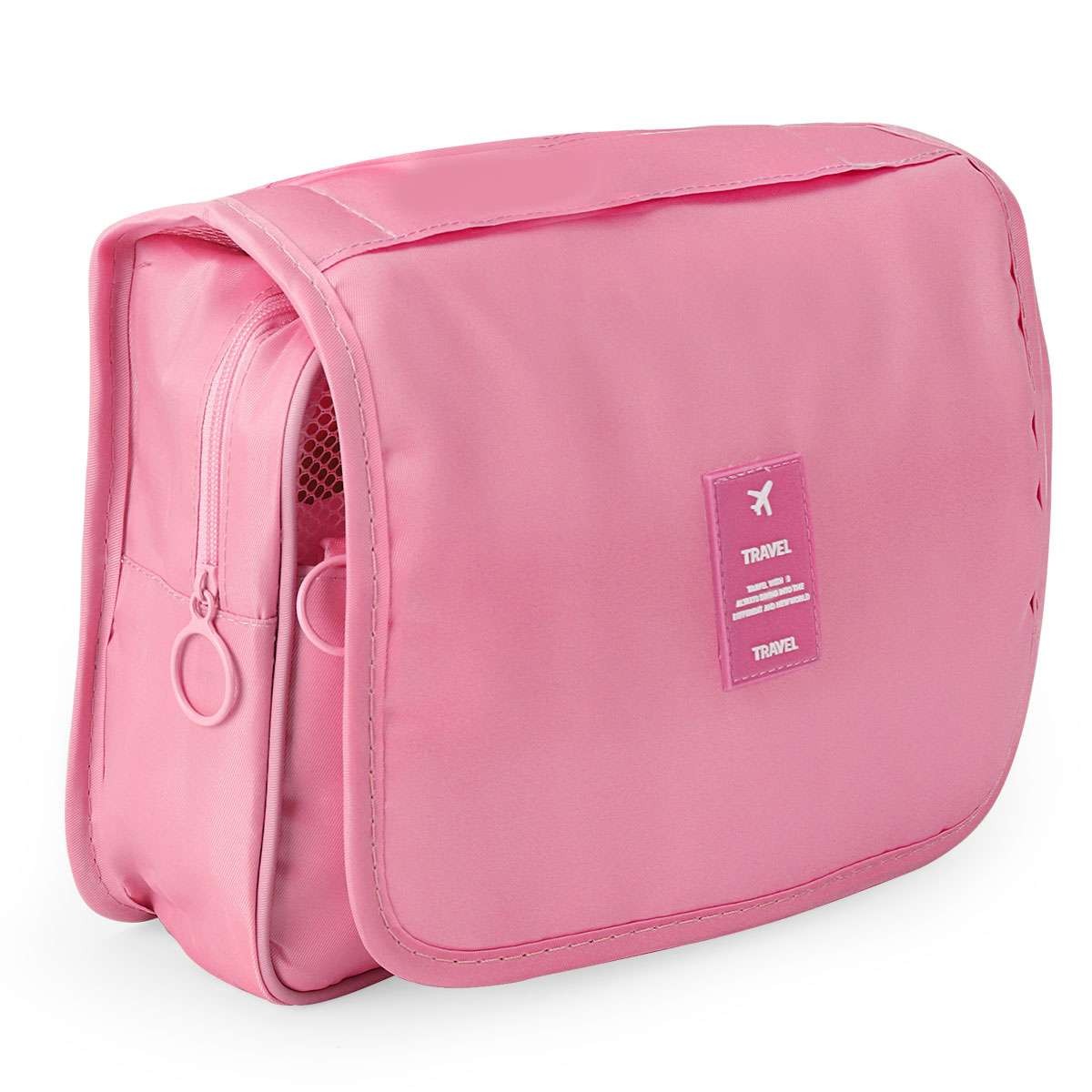 Travel Cosmetic Organizer Bag with Multiple Compartments and Water-Resistant Oxford Fabric