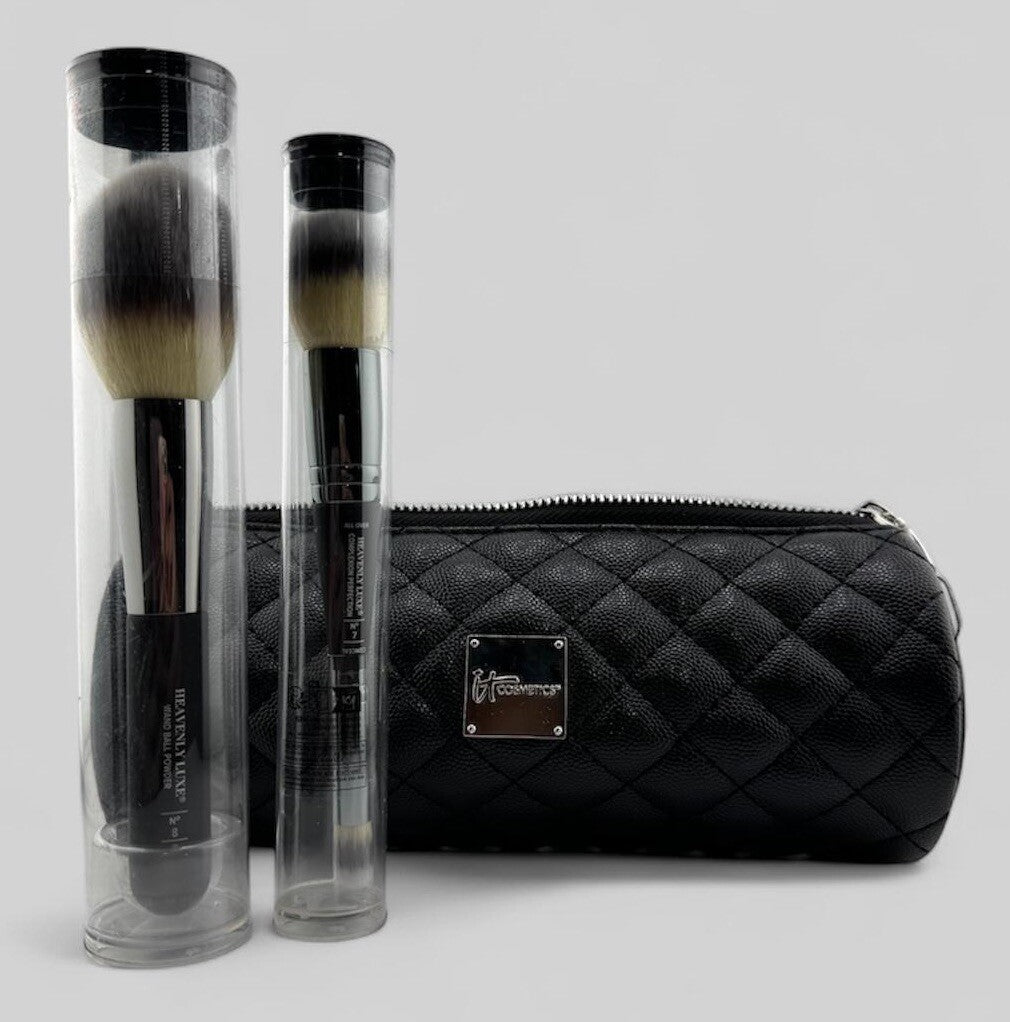 Holiday Luxe Makeup Brush Set with Makeup Case - 2-Piece Special Edition