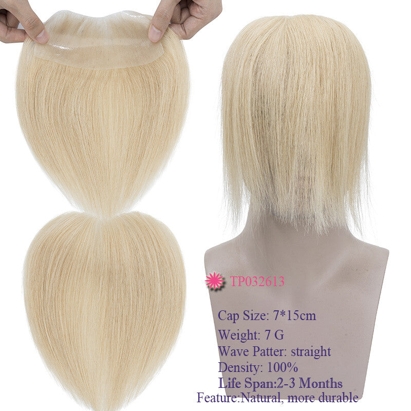 Men's Thin Skin Hair Replacement Toupee Human Hair System with Full PU Base